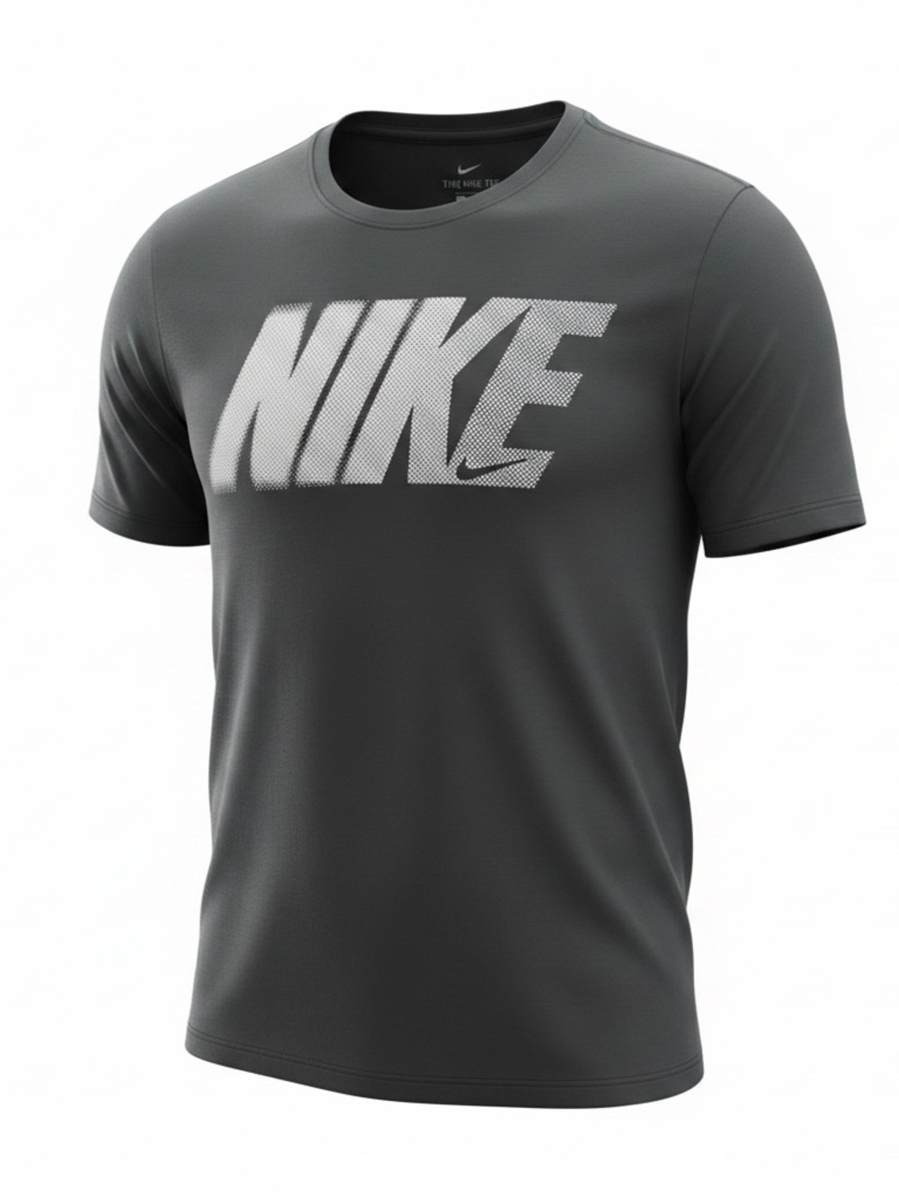 Nike Charcoal Gray Short Sleeve Tee with White Logo